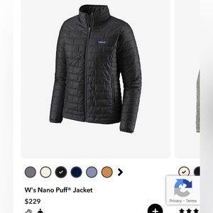 Patagonia jacket, non smoking home. Worn only a few times. New condition. Nano